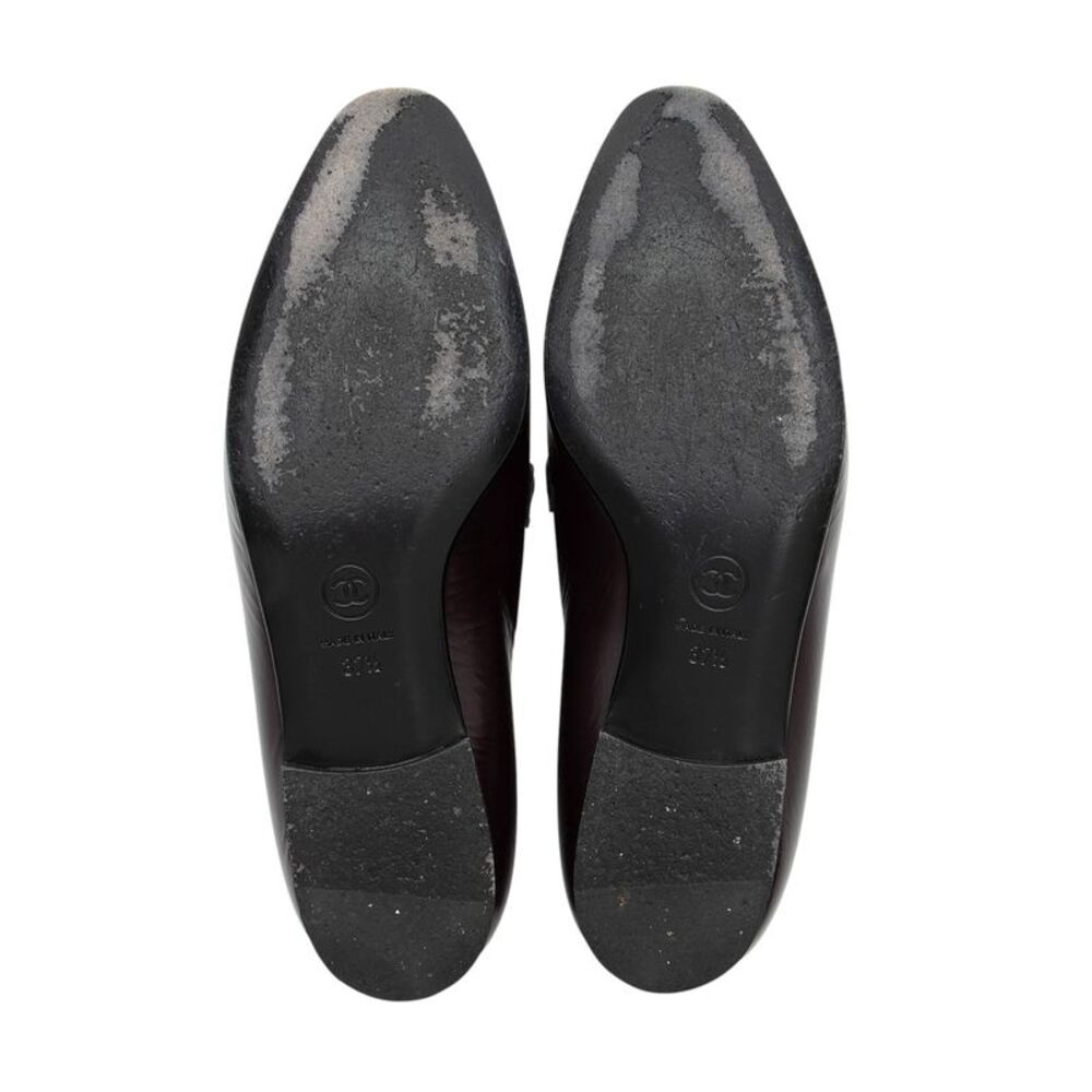 Chanel Crackled Goatskin CC Charm Cap Toe Loafers - Size 7.5 / 37.5 - Picture 6 of 8